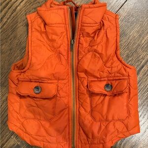 Janie and Jack Vibrant Orange Quilted Vest